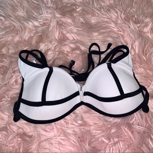 Black & White Bikini Top xhiliration S - Picture 2 of 9